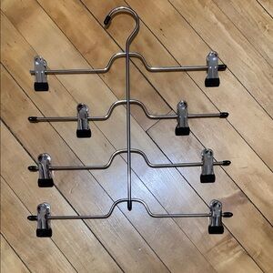Multi-Tier Metal Pants Hanger with Clips